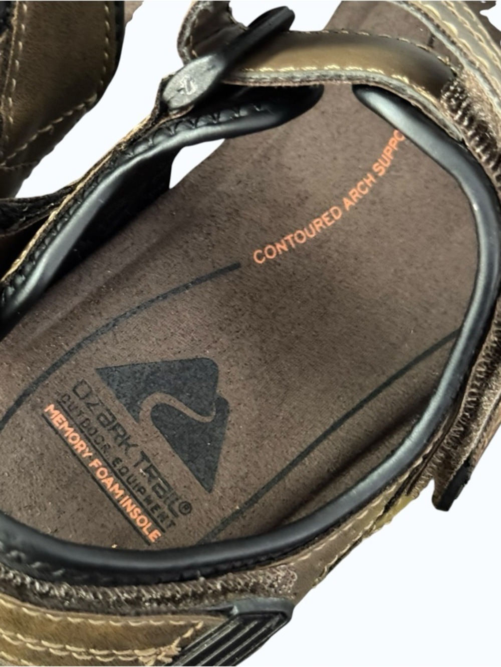 Ozark Trail Brown Sport Terrain Ankle Strap Outdoor Hook-and-Loop Sandals Size 7 - Picture 6 of 12